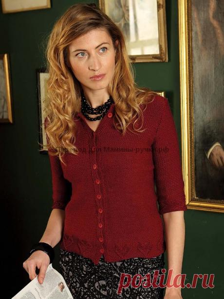 Вязаный спицами кардиган Валентина (Valentina). Описание вязания и схемы на русском - Мамины ручки