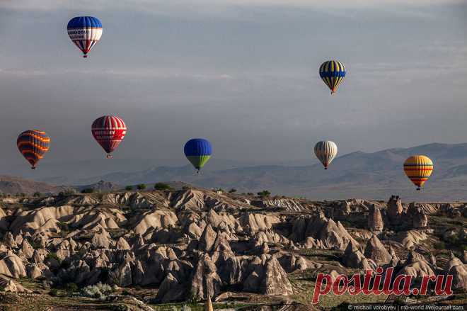 Каппадокия c высоты полета воздушного шара