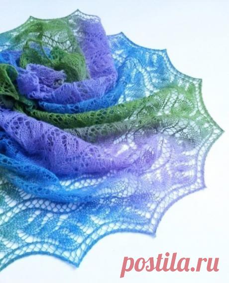 Knitting lilac shawl free pattern