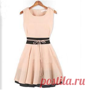 dresses design for kids Picture - More Detailed Picture about 2014 Hot New Sweet Elegant Women Dress/Sleeveless O Neck Chiffon Patchwork Tunic Mini Dress Women/Summer Women Clothes Navy&Pink Picture in Dresses from CLOTHES FOR WOMEN | Aliexpress.com | Alibaba Group