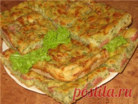 Замечательный быстрый пирог к завтраку. Вкусно и сытно!