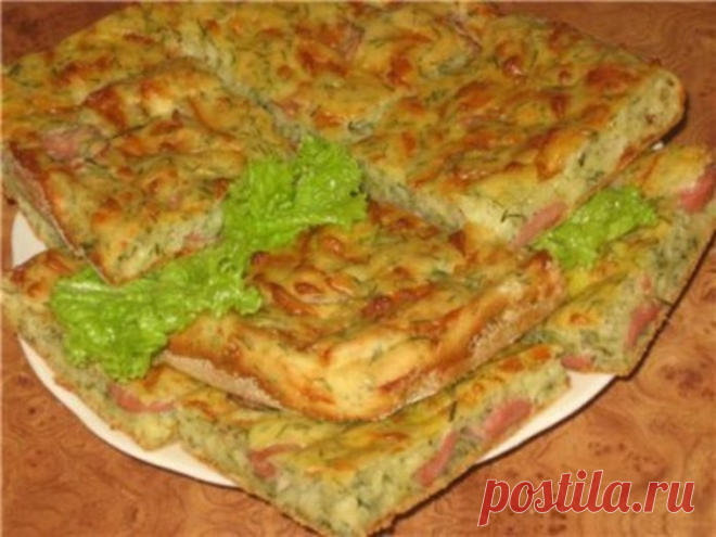 Замечательный быстрый пирог к завтраку. Вкусно и сытно!