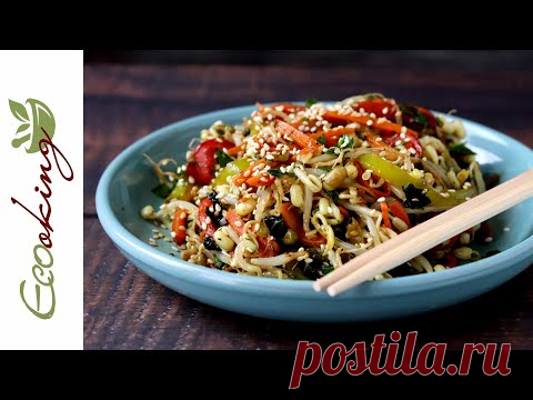 Как прорастить маш (2 способа) + вкусный салат из проростков маша / vegan