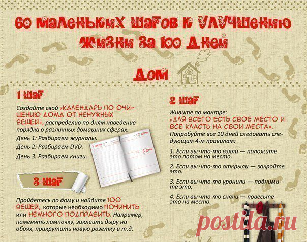 Как изменить свою жизнь за 100 дней? Ответ в инфографике / Восприятие бизнеса