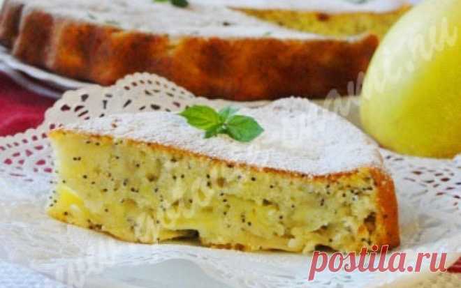 Пирог маковый с яблоками | Готовьте с нами