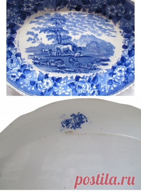 Antique Ironstone Cattle Scene Platter | One Kings Lane