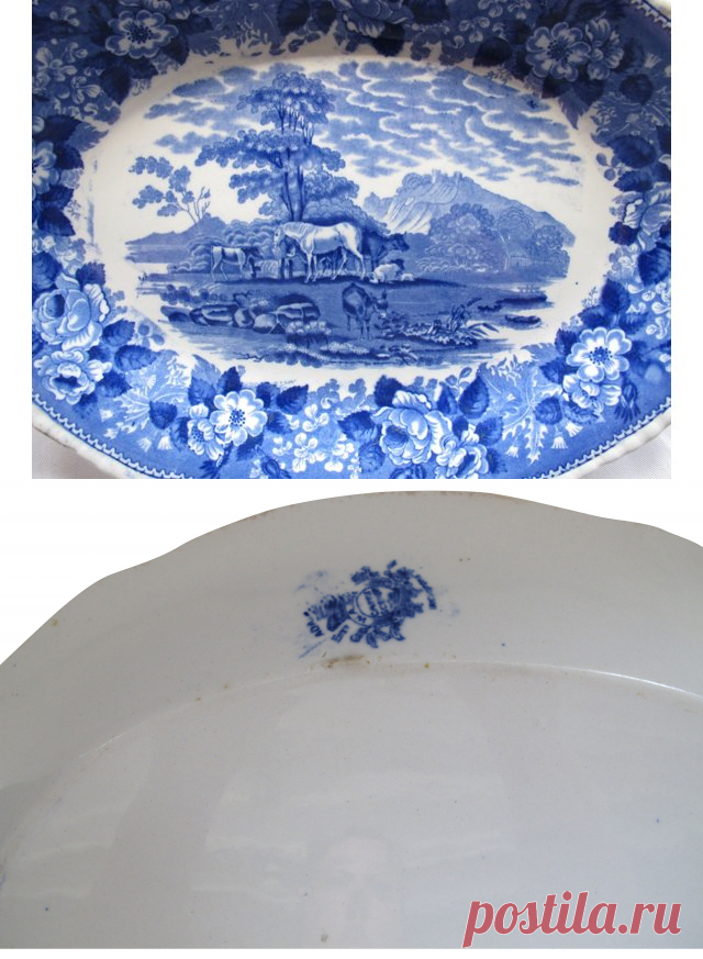 Antique Ironstone Cattle Scene Platter | One Kings Lane
