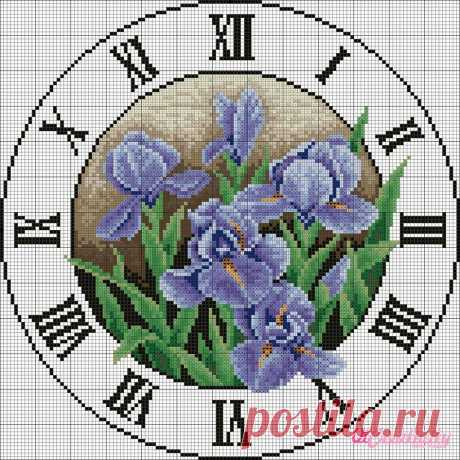 вышиваем часы