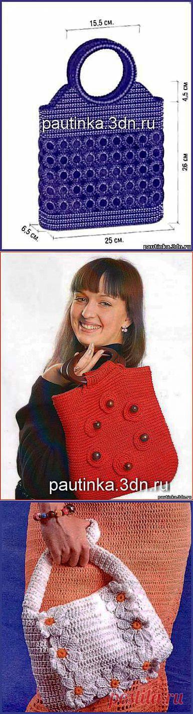 Схемы вязания сумок - Схемы для вязания - Уроки вязания крючком - Вязание крючком, мотивы, схемы для вязания крючком