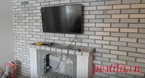 Кирпич из гипсокартона - простой и недорогой декор