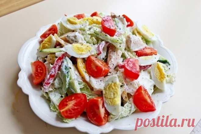 ​Диетический салатик из курицы