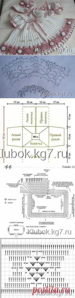 Очень красивое праздничное платье для девочки | Клубок
