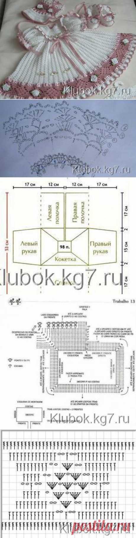 Очень красивое праздничное платье для девочки | Клубок