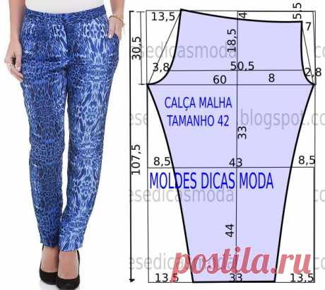 MOLDE DE CALÇA JUSTA FÁCIL