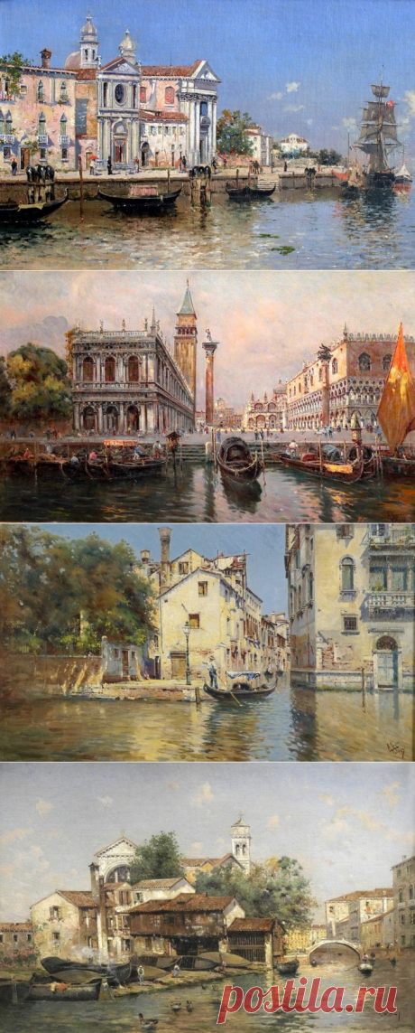 Художник Antonio Maria de Reyna Manescau. Прекрасная Венеция