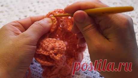 Шапка крючком  узором “Крокодиловая кожа“ -Cap Crochet (Шапка #64)