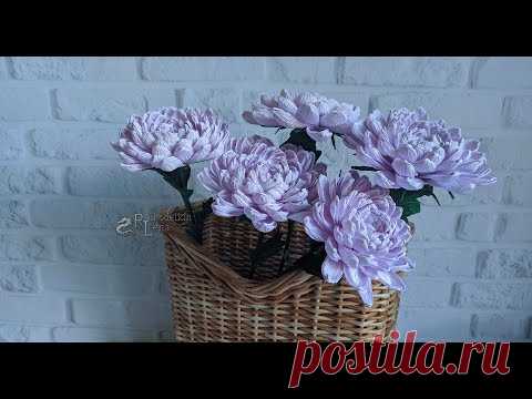 Простой способ ХРИЗАНТЕМЫ из гофрированной (креп) бумаги - YouTube