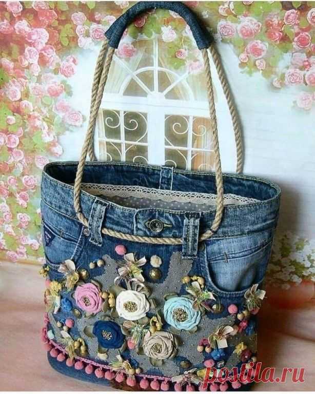Оригинальные сумочки из джинсов: идеи — DIYIdeas