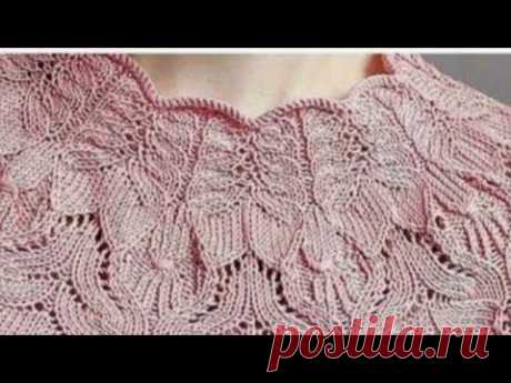 Узор спицами для кокетки.