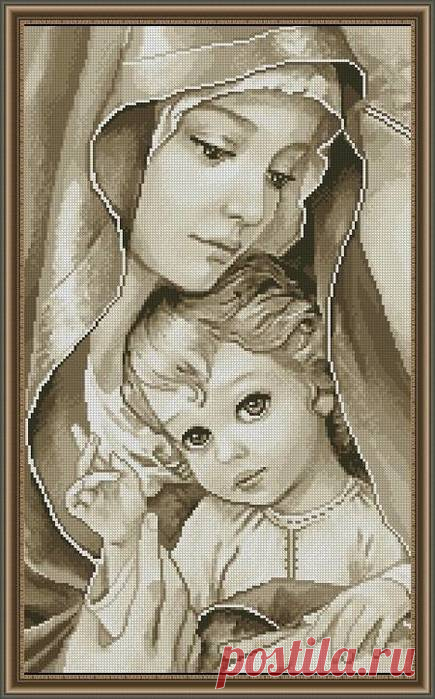 в/к Мадонна с младенцем (сепия)