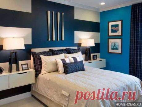 Синий цвет в интерьере гостиной, кухни, спальни. Фото интерьеров в синем цвете.