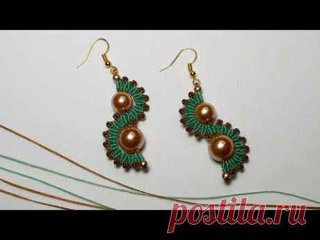 СЕРЬГИ МАКРАМЕ. MACRAME EARRINGS.