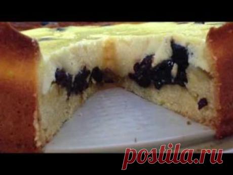 Пирог с творогом и черносливом