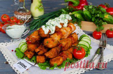Куриный шашлык с помидорами в медово-соевом соусе - рецепт с фотографиями