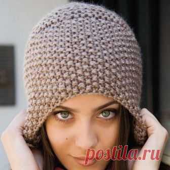 Самая быстрая в вязании шапка узором «рис»