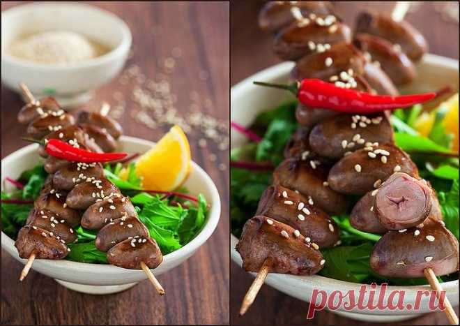 КУРИНЫЕ СЕРДЕЧКИ НА ШПАЖКАХ