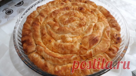 ​Турецкий пирог (бурек) с мясом и картофелем