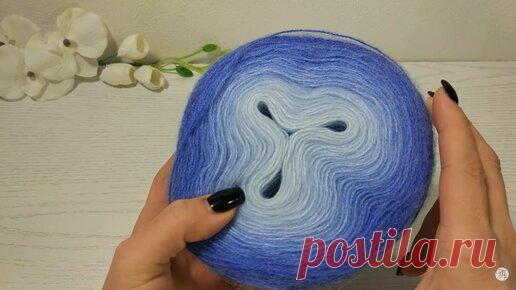 Шикарный Палантин с градиентом из пряжи Alize Angora Gold Ombre Batik | Факультет рукоделия | Дзен