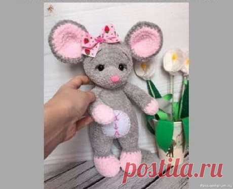 Плюшевая мышка крючком. МК | Вязаные игрушки. Мастер-классы, схемы, описание.
