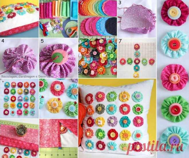 DIY Yo Yo Pillow Tutorial | UsefulDIY.com