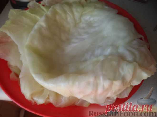 Рецепт: Капуста для голубцов (в микроволновке) на RussianFood.com