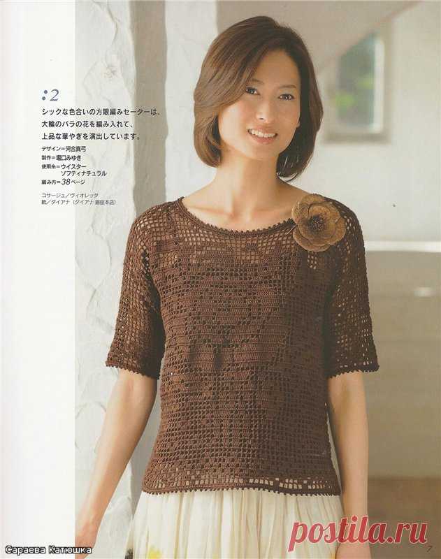 Maravilhas do Crochê: Blusinhas de Verão_Modelo Japonês