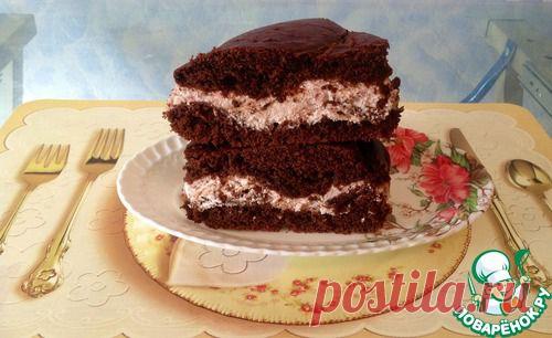 Шоколадно-малиновый пирог "Мгновение" - кулинарный рецепт