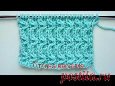 Узоры спицами. Плотный рельефный узор. Relief dense pattern.