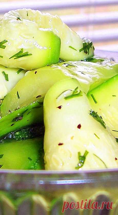 Маринованные цуккини, салат-закуска рецепт с фотографиями