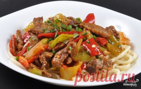 Лагман из говядины в мультиварке - пошаговый кулинарный рецепт на Повар.ру