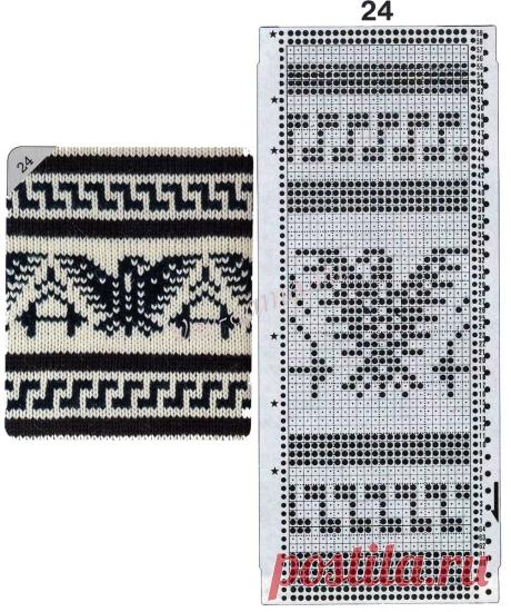 Узор 24 - многоцветный жаккард для вязальной машины Brother