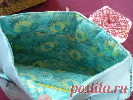 Ровно и аккуратно вшиваем молнию в сумку - Ярмарка Мастеров - ручная работа, handmade