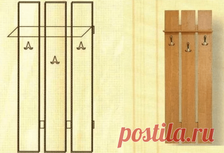 Вешалка своими руками для одежды из дерева в прихожую в домашних условиях