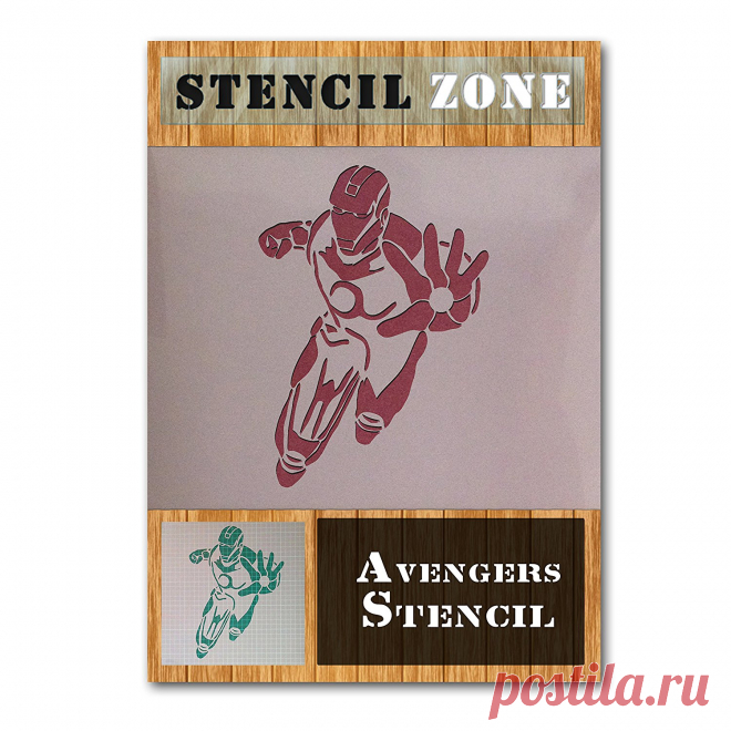 Iron Man Avengers Mylar aérographe Peinture murale Pochoir A2 Size Stencil - Large: Amazon.fr: Cuisine & Maison
