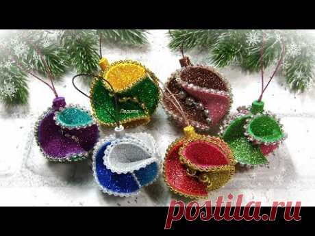 2 Идеи НОВОГОДНИХ ИГРУШЕК из фоамирана 🎄 diy christmas ornaments EVA foam