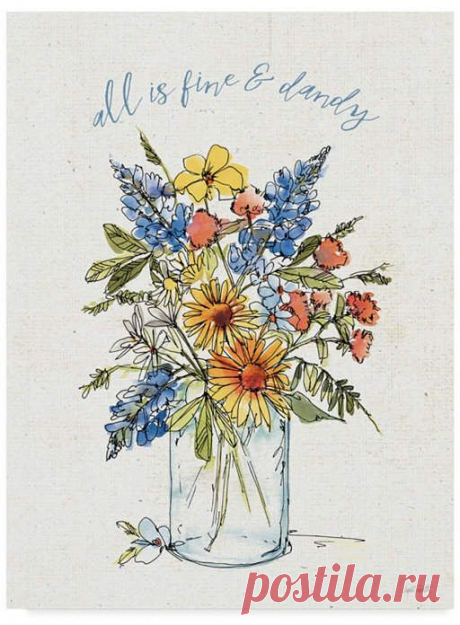 Trademark Global Anne Tavoletti Texas Bluebonnet Ii Canvas Art - 37 In F38
