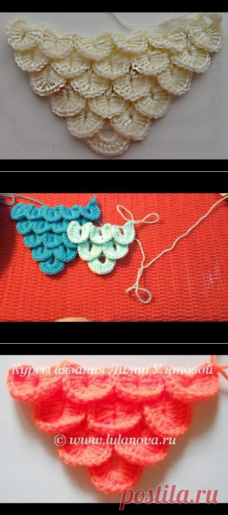 (29) Узор для шали или бактуса ракушка.beautiful pattern for crochet shawls (Шаль #24) - YouTube