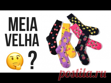 DIY - Ideia SUPER ÚTIL  de Artesanato com Meias Velhas - YouTube