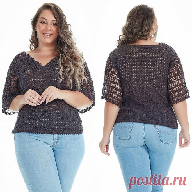 10 симпатичных моделей плюс-сайз крючком и спицами | Вязание с Paradosik_Handmade | Дзен