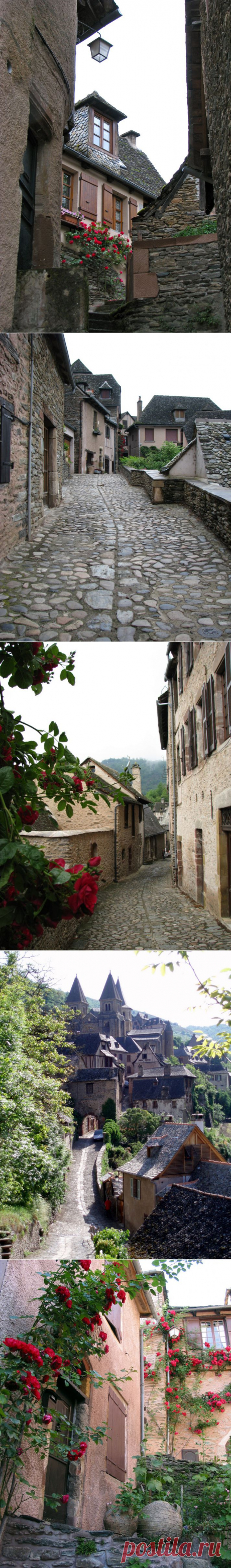 Конк. Франция
Конк (фр. Conques, окс. Concas) - небольшоой город во французском департаменте Аверон в Средних Пиренеях с населением ок. 300 жителей. В Средние века - город в графстве Руэрг, живописно расположенный на склоне высокого холма на паломническом пути св. Иакова. Входит в Ассоциацию самых красивых деревень Франции.